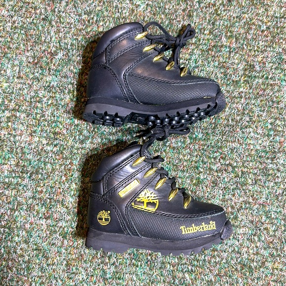 Timberland Toddler Euro Sprint - Black and Gold Boots - Picture 7 of 8